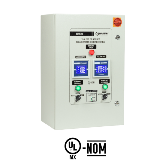 NASSAR Tablero de Bombeo para Hidroneumático – Serie 10
